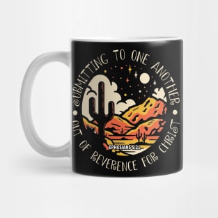 Submitting To One Another Out Of Reverence For Christ Mountains Cactus Mug